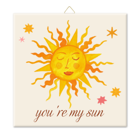 Tegeltje zon sterretjes