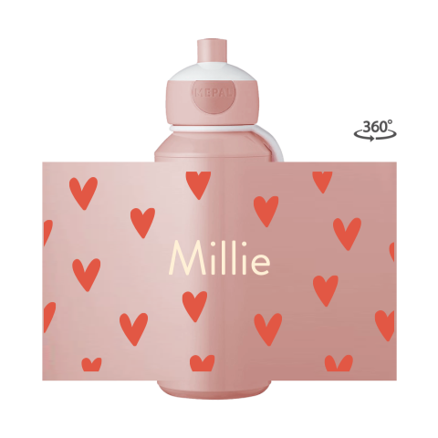 Mepal Pop-up Drinkfles Hartjes Millie