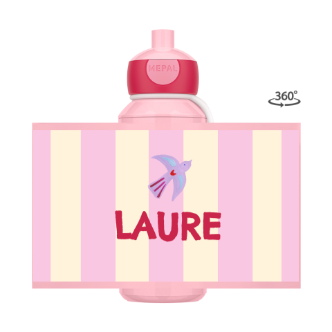 Mepal Pop-up Drinkfles Strepen Roze Laure