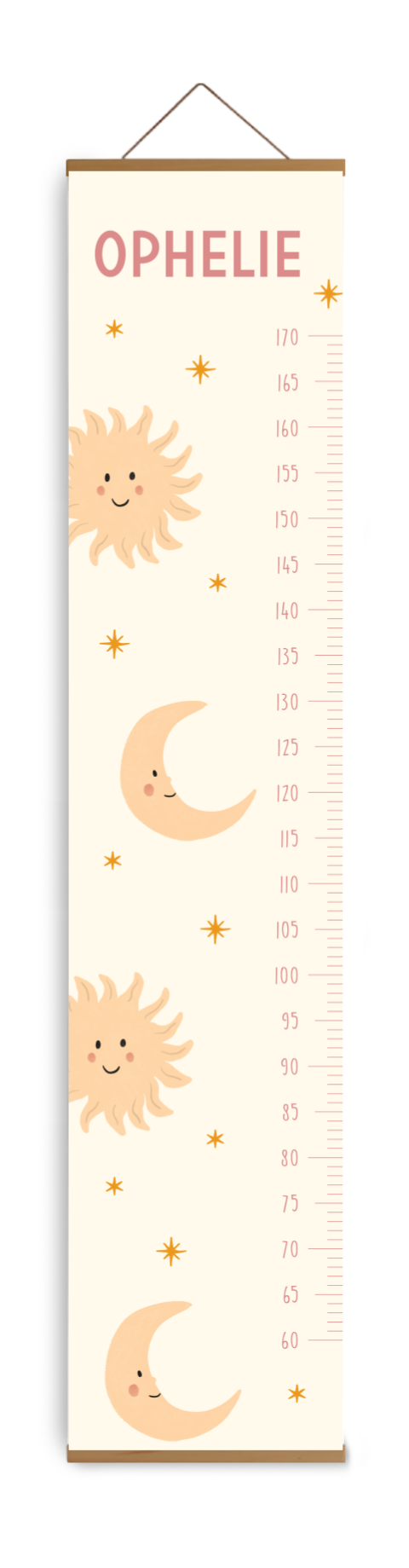 Groeimeter Zonnetje Maantje Sterretje beige geel Ophelie