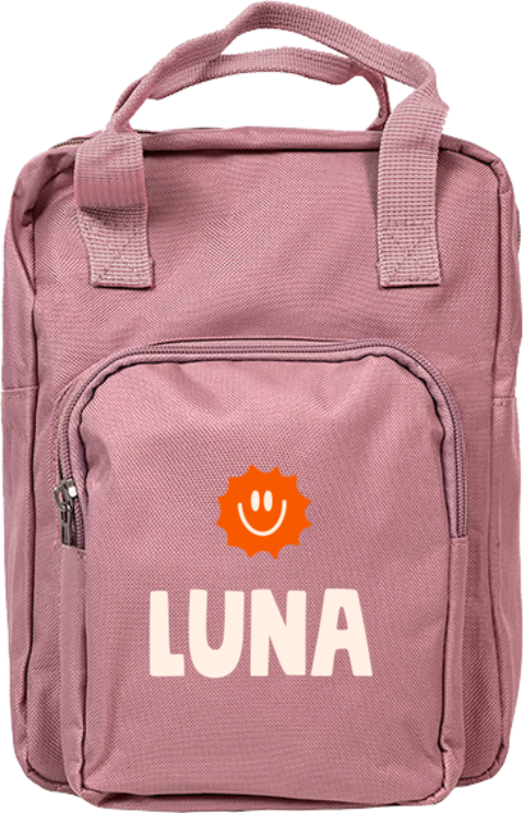 Rugzak Classic Oudroze Klein Zonnige Smiley Luna