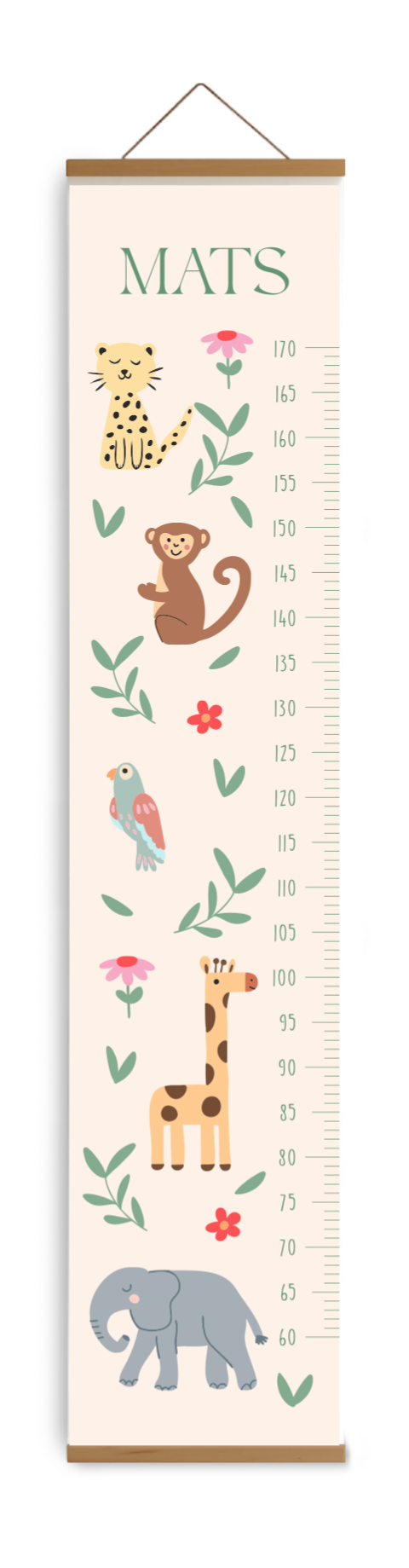 Groeimeter Dierenprint Mats