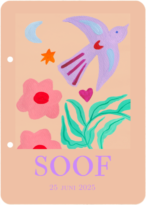 Bewaarbundel geboortekaartjes Soof