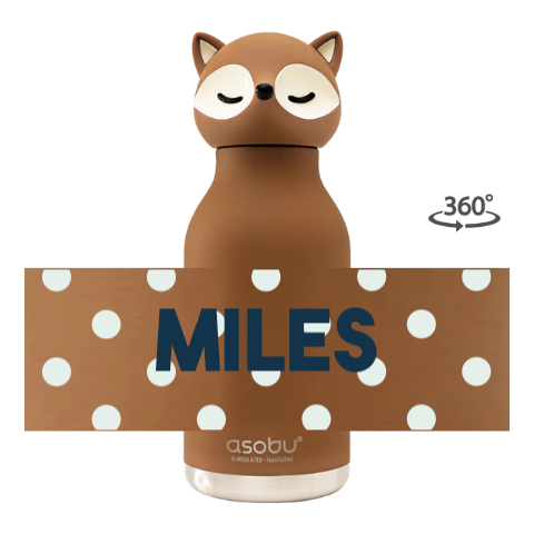 Drinkfles Dierenhoofd Vos Stipjes
