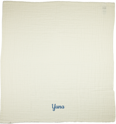 Hydrofiele doek met naam creme