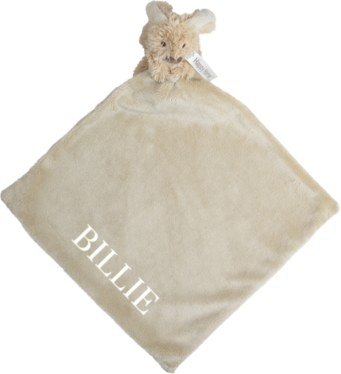 Knuffeldoekje Happy Horse mini konijn beige met naam