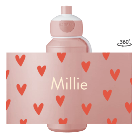 Mepal Pop-up Drinkfles Hartjes Millie
