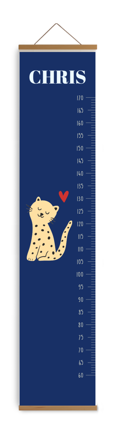 Groeimeter Luipaard blauw Chris