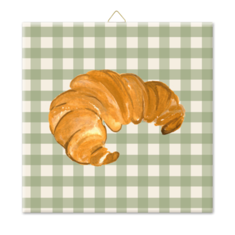 Tegeltje ruitjes vichy croissant 