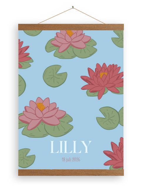 Canvasposter lelies geboortebloem Lilly