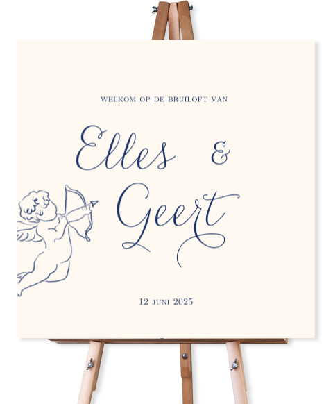 Welkomstbord Cupido Elles & Geert