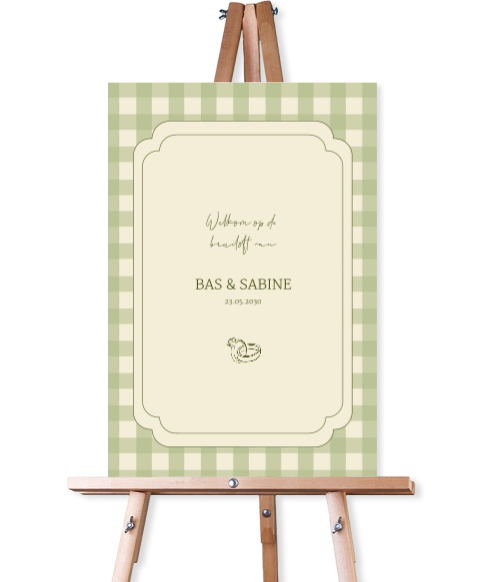 Bruiloftsbord Landelijk Vichy Sabine Bas