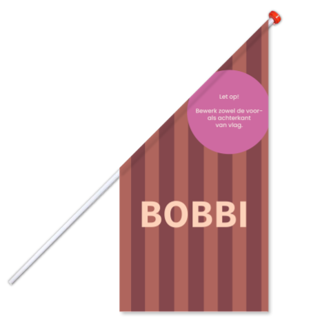 Geboortevlag gestreept bruin Bobbi