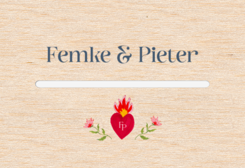 Enveloppendoos Boho hart Femke Pieter