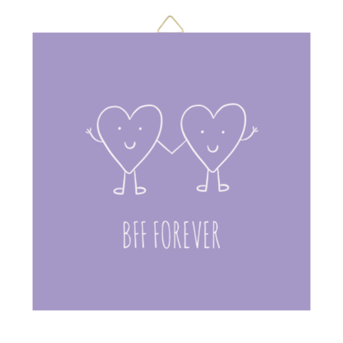 Tegeltje paars BFF Valentijn