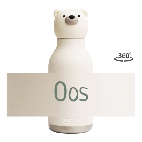 Drinkfles Dierenhoofd IJsbeer naam