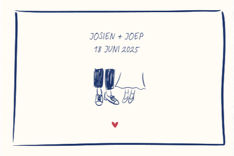 Memorybox wit hout getekend bruidspaar Josien Joep