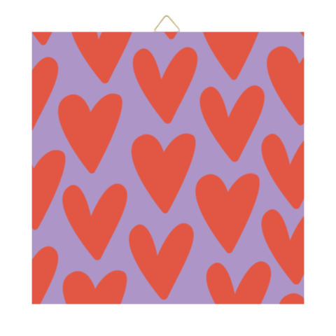 Tegeltje hartjesprint Valentijn