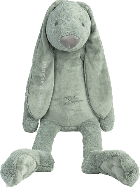 Knuffel Happy Horse konijn groot groen met naam