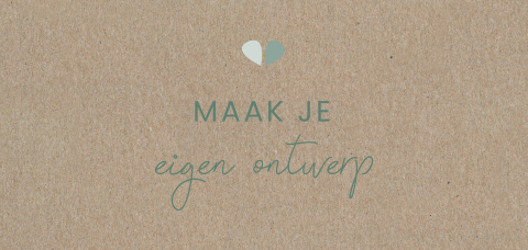 Kraft kaart langwerpig - dubbel liggend