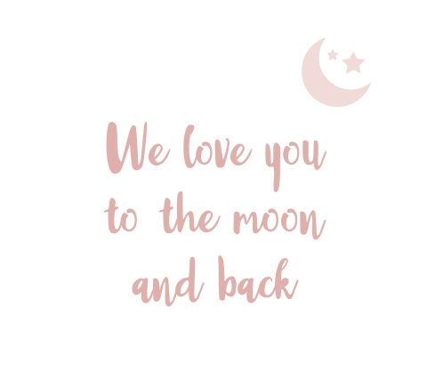 Label gaatje hartje to the moon 16 stuks 45mm