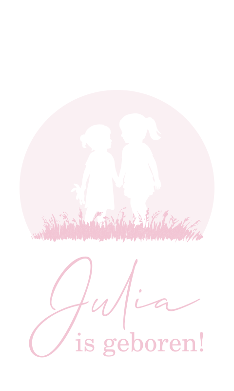 Label zussen silhouet in een roze cirkel 18 stuks 30x50 mm