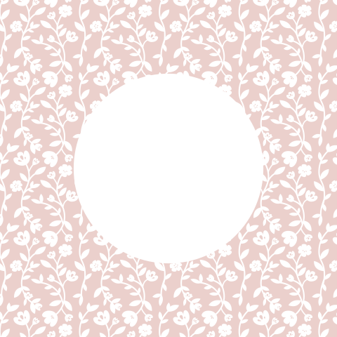 Geboortekaartje roze met doorkijk en wit bloemen patroon