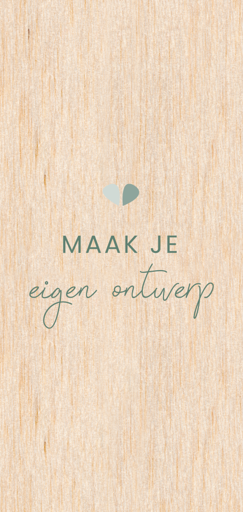 Houten kaart langwerpig - enkel staand