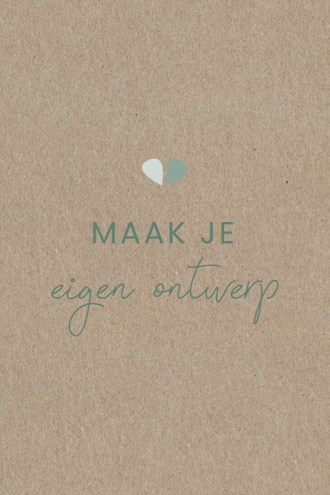 Kraft kaart rechthoekig - enkel staand