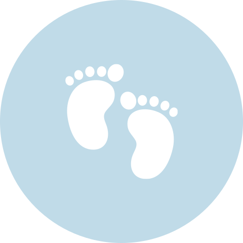 Sluitzegel met voetjes blauw