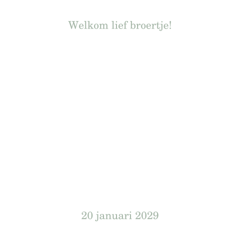 Geboortekaartje met doorkijkje naar silhouet van broertje en zus