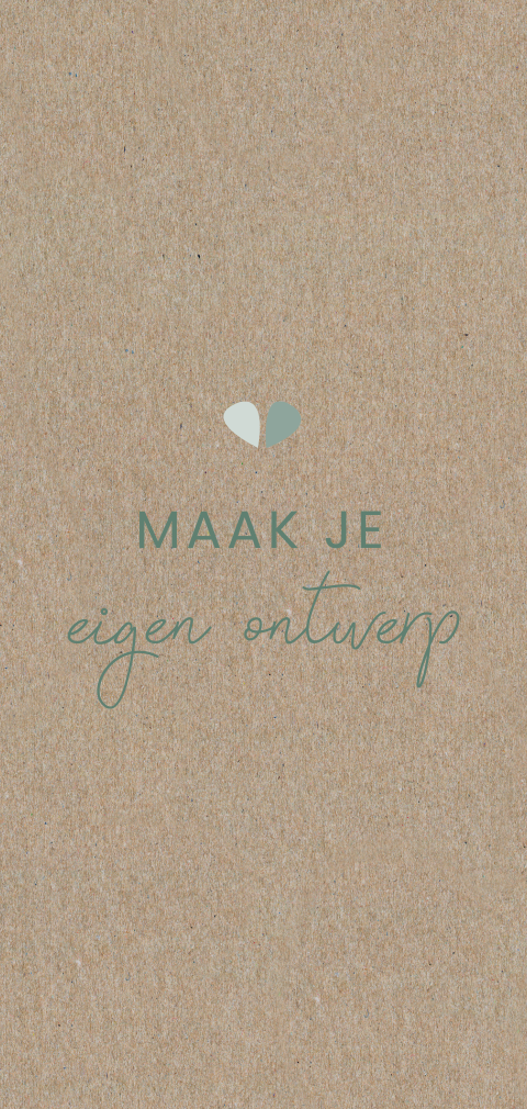 Kraft kaart langwerpig - dubbel staand