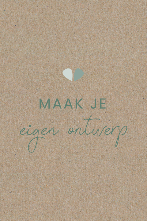 Kraft kaart rechthoekig - dubbel staand