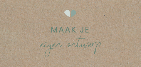 Kraft kaart langwerpig - enkel liggend