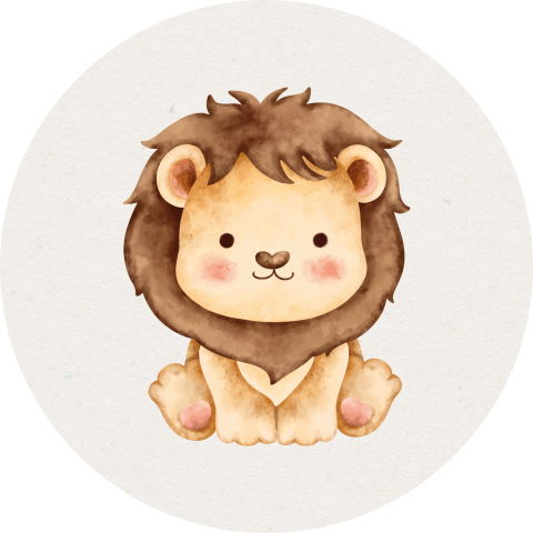 Sluitzegel lief leeuwtje