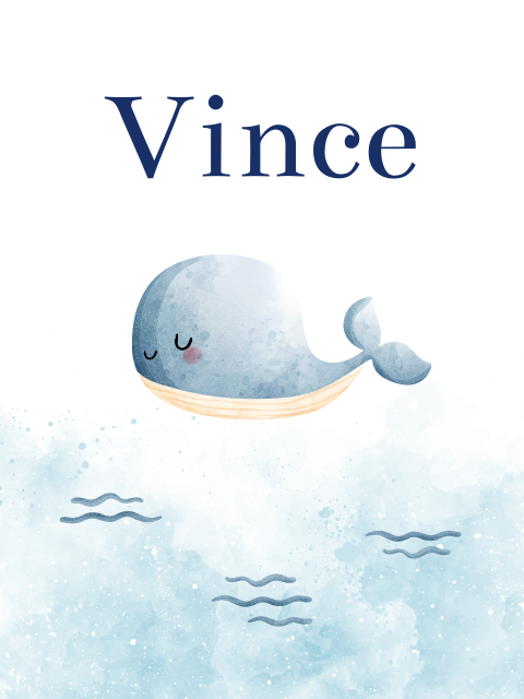 Poster staand lieve walvis