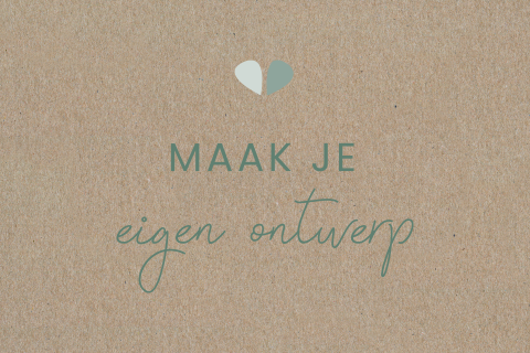 Kraft kaart rechthoekig - dubbel liggend horizontaal