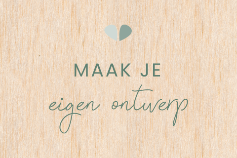 Houten kaart rechthoekig - enkel liggend