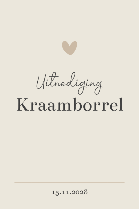 Kraamborrel neutraal met hartje