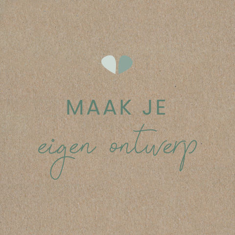 Kraft kaart vierkant - dubbel