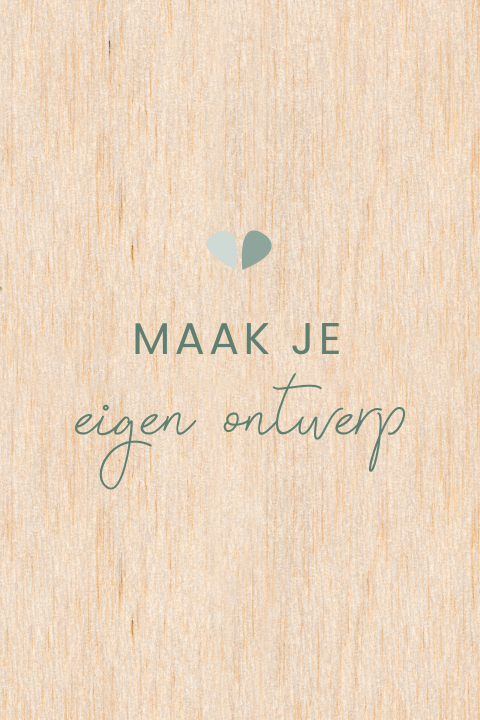 Houten kaart rechthoekig - enkel staand