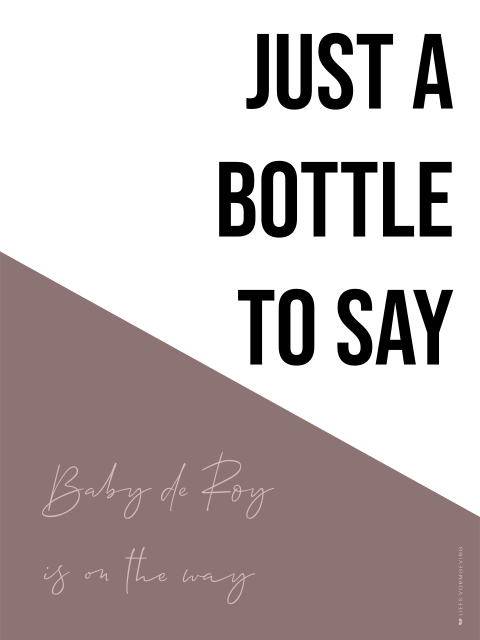 Wijnetiket staand | 4 stuks Just a bottle to say....