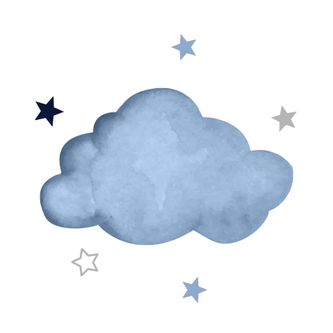 Sluitzegel blauwe waterverf wolk