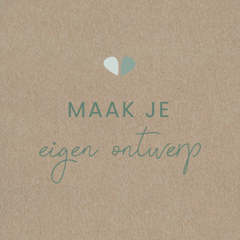 Kraft kaart vierkant - enkel