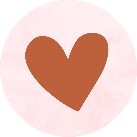 Sluitzegel roze met koper hartje