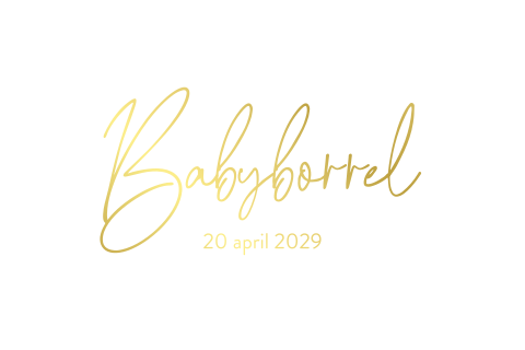 Kraamborrel | Goudfolie tekst