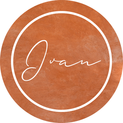 Stickervel glanzend terracotta wit kader