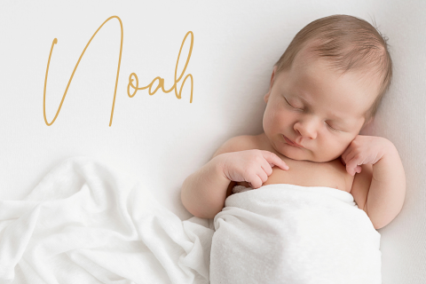 Poster met foto en naam in goudkleur