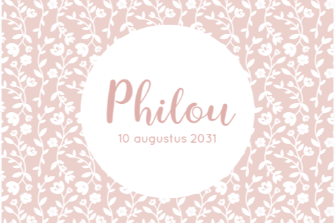 Memorybox met wit bloemen patroon