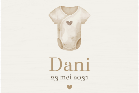 Memorybox neutraal beige met romper